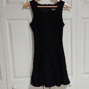 Maurices Black & Red Shimmer Lace-Up Back Dress Size M